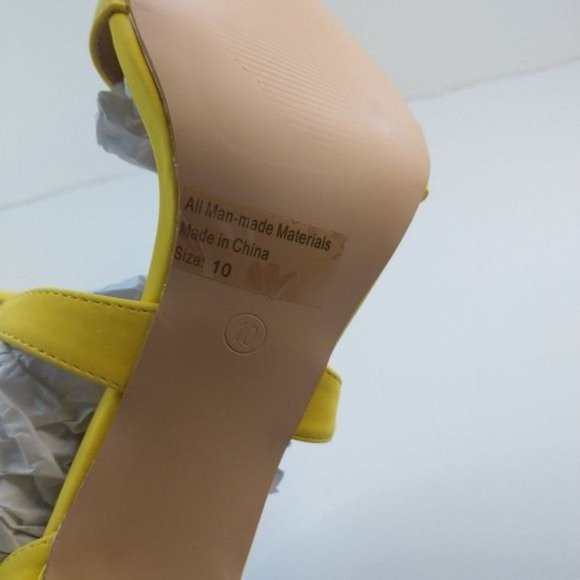 Glaze Womens Gladiator Strappy Stiletto Heels Sandals Yellow Size 8.5 - Picture 9 of 13